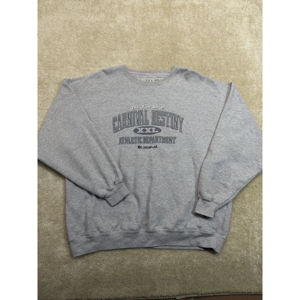 Vintage 90s Gear For Sports Carnival Destiny Pullover Mens XXL Gray Big Print
